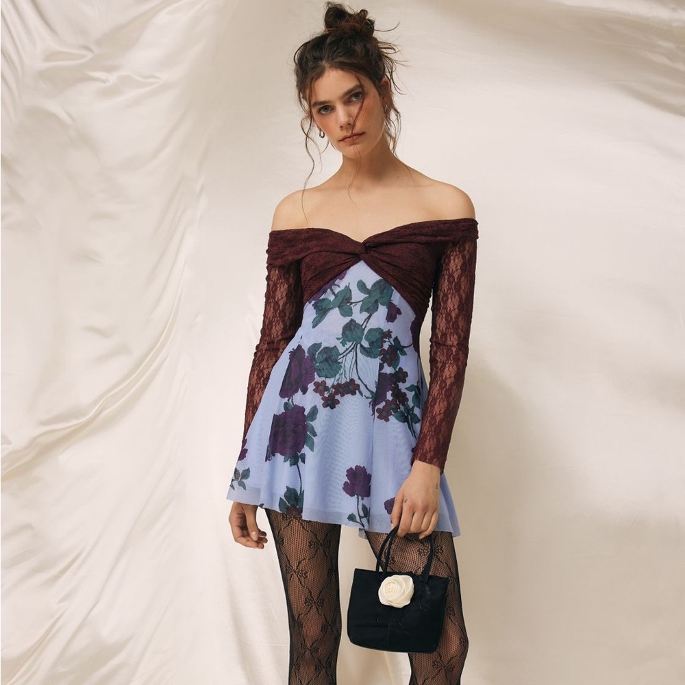 Sydney off-the-shoulder mini dress